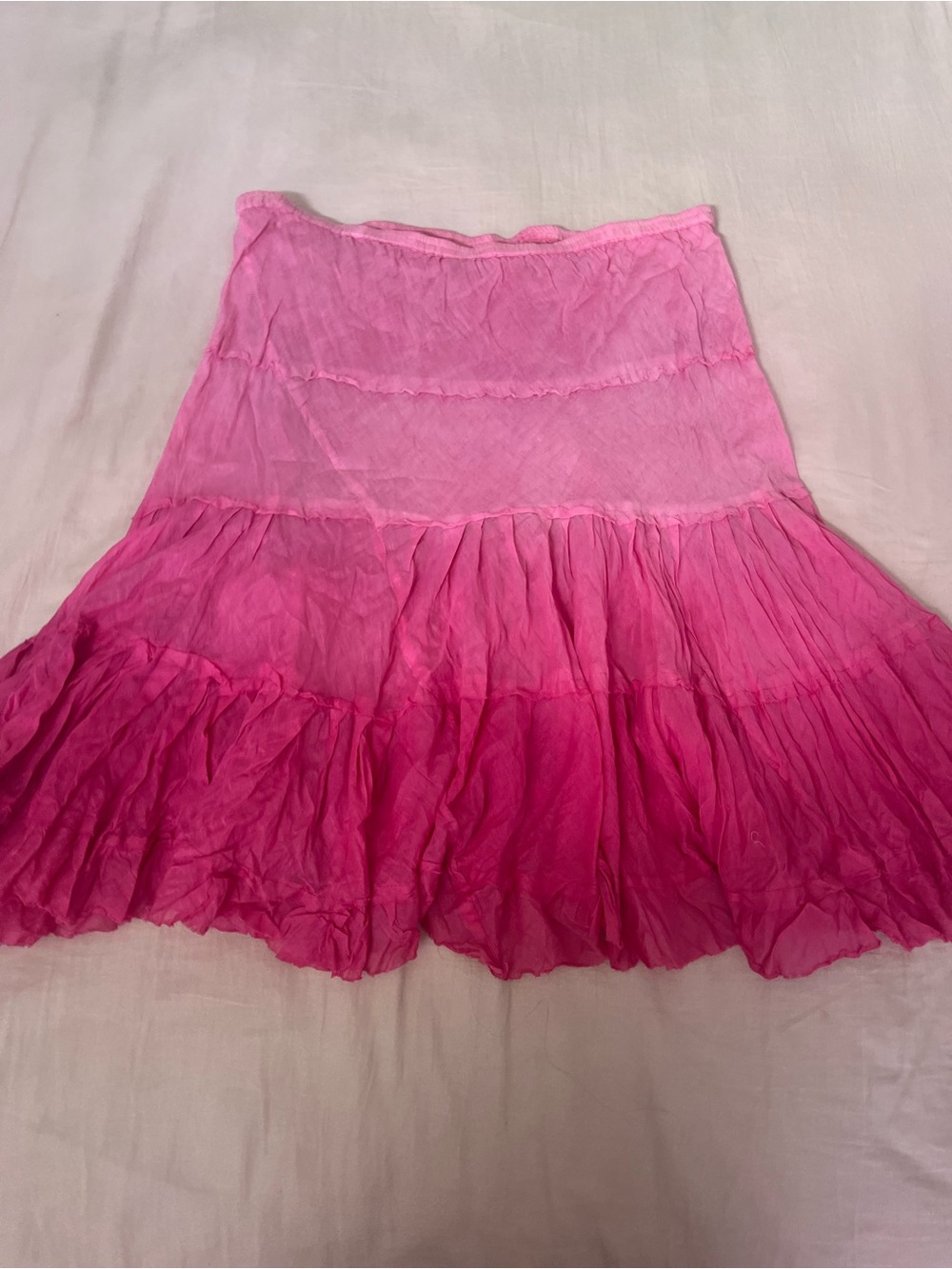 Pink Ombre Fairy Cotton Tiered Skirt